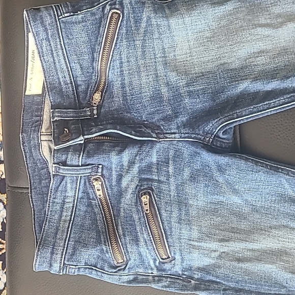 Rag and bone oil stain low rise skinny jeans size 24 - Picture 2 of 4
